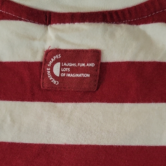 Zara Red and White Striped Short Sleeve Tee - Picture 7 of 7
